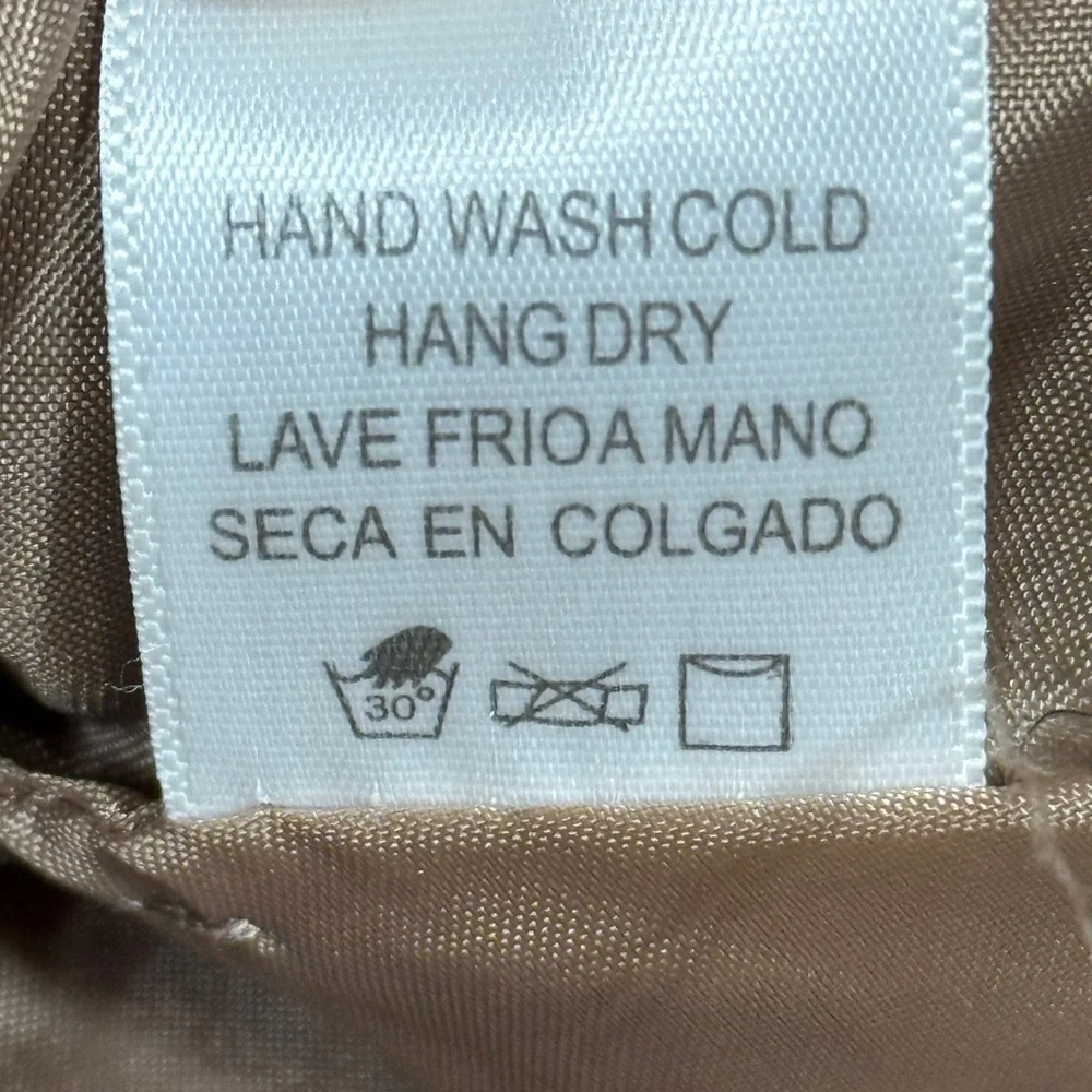 Staccato Women Lined Short Tan Brown Button Cape Pointed Collar Coat Jacket - Picture 7 of 7